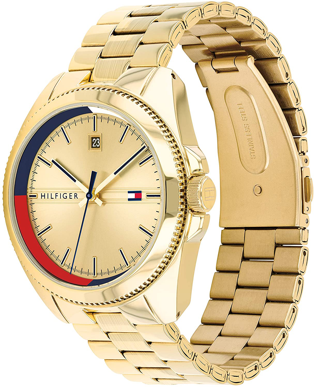 Tommy Hilfiger Men'S Quartz Stainless Steel and Bracelet Casual Watch, Color: Gold (Model: 1791686)
