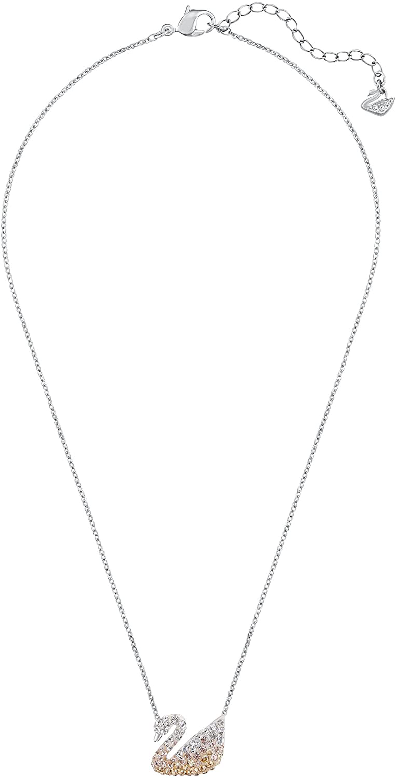 SWAROVSKI Women'S Iconic Swan Crystal Jewelry Collection, Rhodium Finish