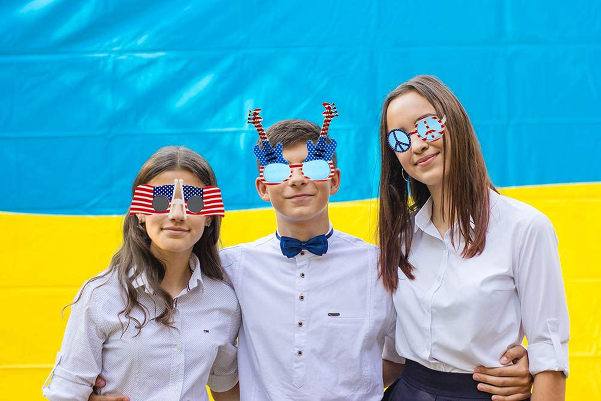 TD.IVES American Flag Glasses USA Patriotic Party Sunglasses Holiday Sunglasses Eyewear for Party Props(6 Pack)