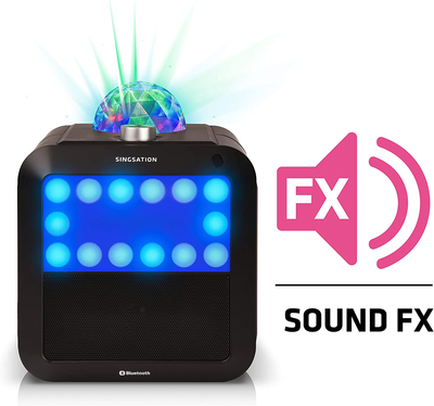 Portable Karaoke Machine - SINGSATION Star Burst - System Comes W/ 2 Mics, Room-Filling Light Show, Retro Light Panel & Works via Bluetooth - No Cds Required - Youtube Your Favorite Karaoke Songs