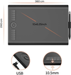 GAOMON M10K2018 10 X 6.25 Inches Graphic Drawing Tablet 8192 Levels of Pressure Digital Pen Tablet with Battery-Free Stylus and 10 Customizable Hot-Keys