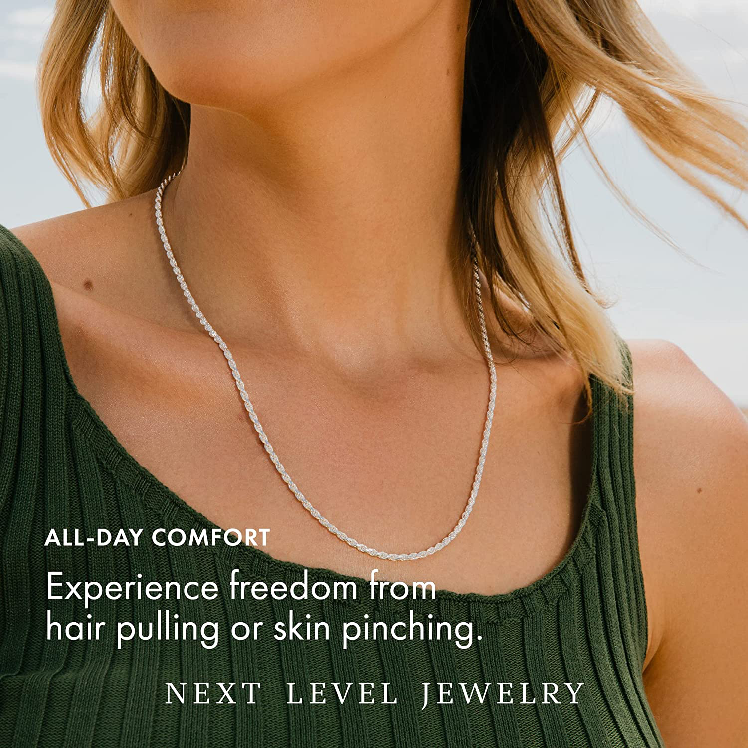 Authentic Solid Sterling Silver Rope Diamond-Cut Braided Twist Link .925 Itprolux Necklace Chains 1.5MM - 5.5MM, 16" - 30", Made in Italy, Men & Women, Next Level Jewelry