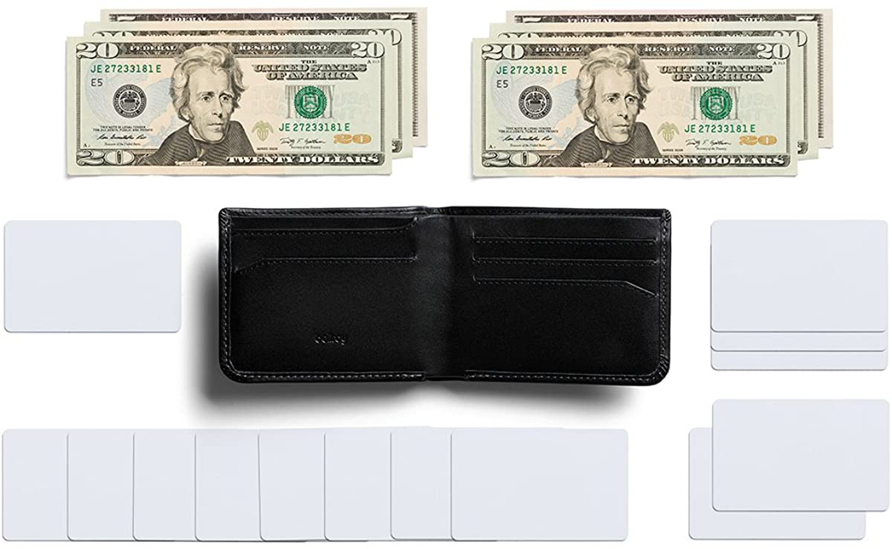 Bellroy Hide & Seek Wallet (Slim Leather Bifold Design, RFID Protected, Holds 5-12 Cards, Coin Pouch, Flat Note Section, Hidden Pocket)