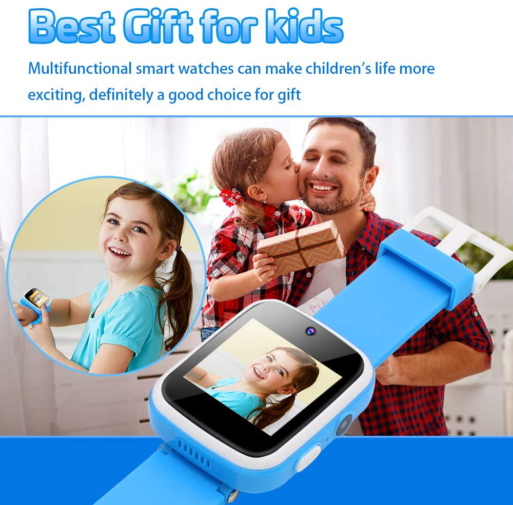 Yehtta Kids Smart Watch Toys for 3-8 Year Old Boys Toddler Watch HD Dual Camera Watch for Kids All in One Birthday Gifts for 6-10 Years Old Boys Blue Kids Watch Christmas Toys for Kids