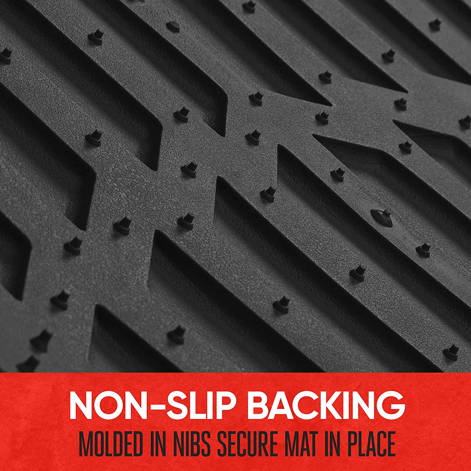 Motor Trend 923-BK Black Flextough Contour Liners-Deep Dish Heavy Duty Rubber Floor Mats for Car SUV Truck & Van-All Weather Protection, Universal Trim to Fit