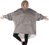 THE COMFY Original | Oversized Microfiber & Sherpa Wearable Blanket, Seen on Shark Tank, One Size Fits All Gray