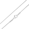 KISPER Sterling Silver over Stainless Steel 0.9Mm Thin Snake Chain Necklace