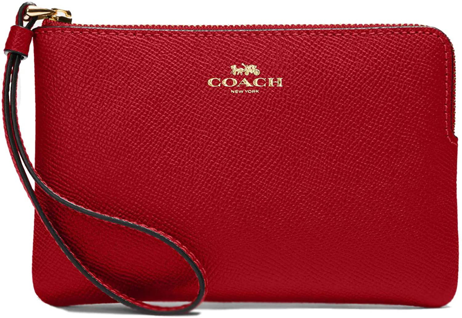 Coach Signature PVC and Leather Corner Zip Wristlet