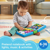 Fisher-Price Laugh & Learn 123 Schoolbook, Electronic Activity Toy with Lights, Music, and Smart Stages Learning Content for Infants and Toddlers