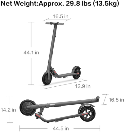 Segway Ninebot E22 E45 Electric Kick Scooter, Upgraded Motor Power, 9-Inch Dual Density Tires, Lightweight and Foldable