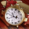 Stauer Men'S Automatic Gold-Finished Graves '33 Wrist Watch with Genuine Leather Band