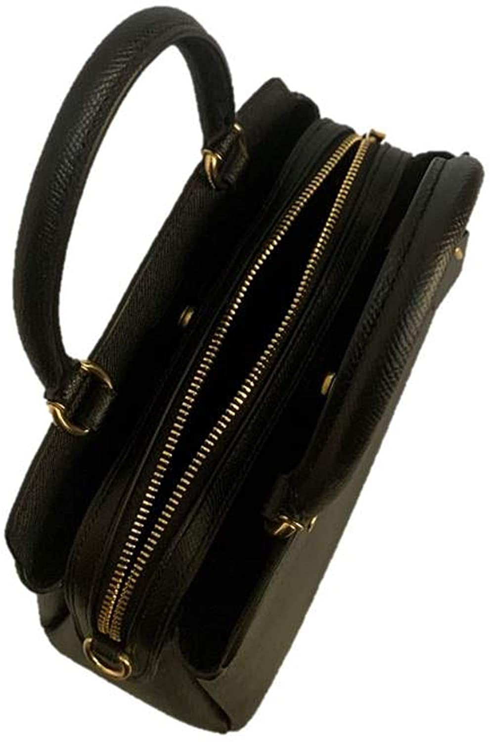 Coach Crossgrain Leather Mini Lille Carryall Satchel - Black, Small