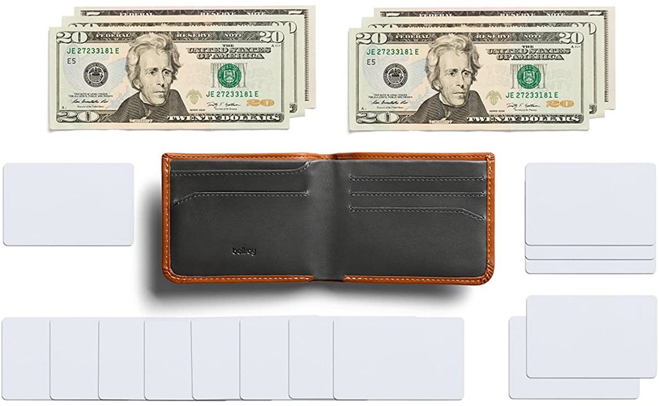 Bellroy Hide & Seek Wallet (Slim Leather Bifold Design, RFID Protected, Holds 5-12 Cards, Coin Pouch, Flat Note Section, Hidden Pocket)