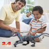 Remote Control Dinosaur for Kids Boys Girls,2.4G Electronic RC Toys Educational Simulation Velociraptor with 3D Eye Shaking Head & Roaring Sounds,Indoor Toys for 3 4 5 6 7 8 9 10 Year Old Gifts (Gray)