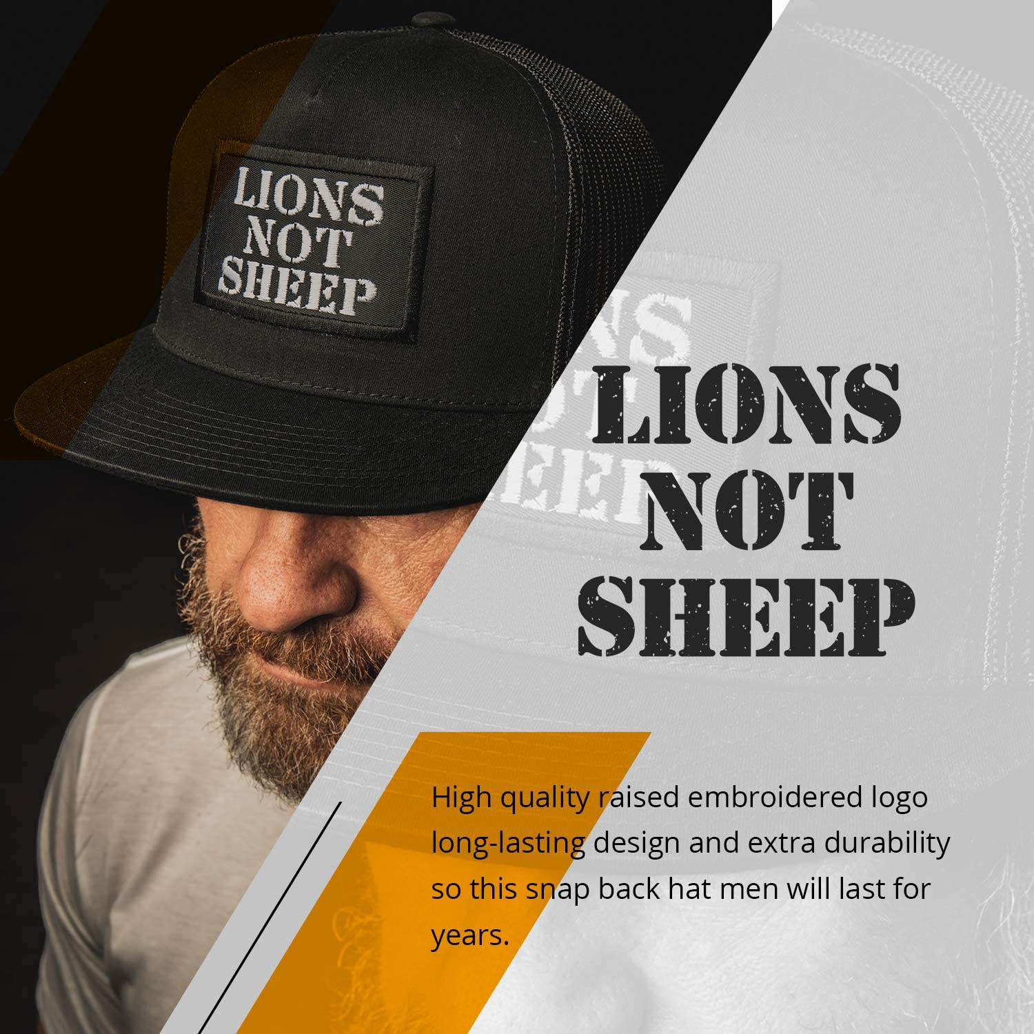 Lions Not Sheep OG Hat - Adjustable Trucker Hats with Snapback