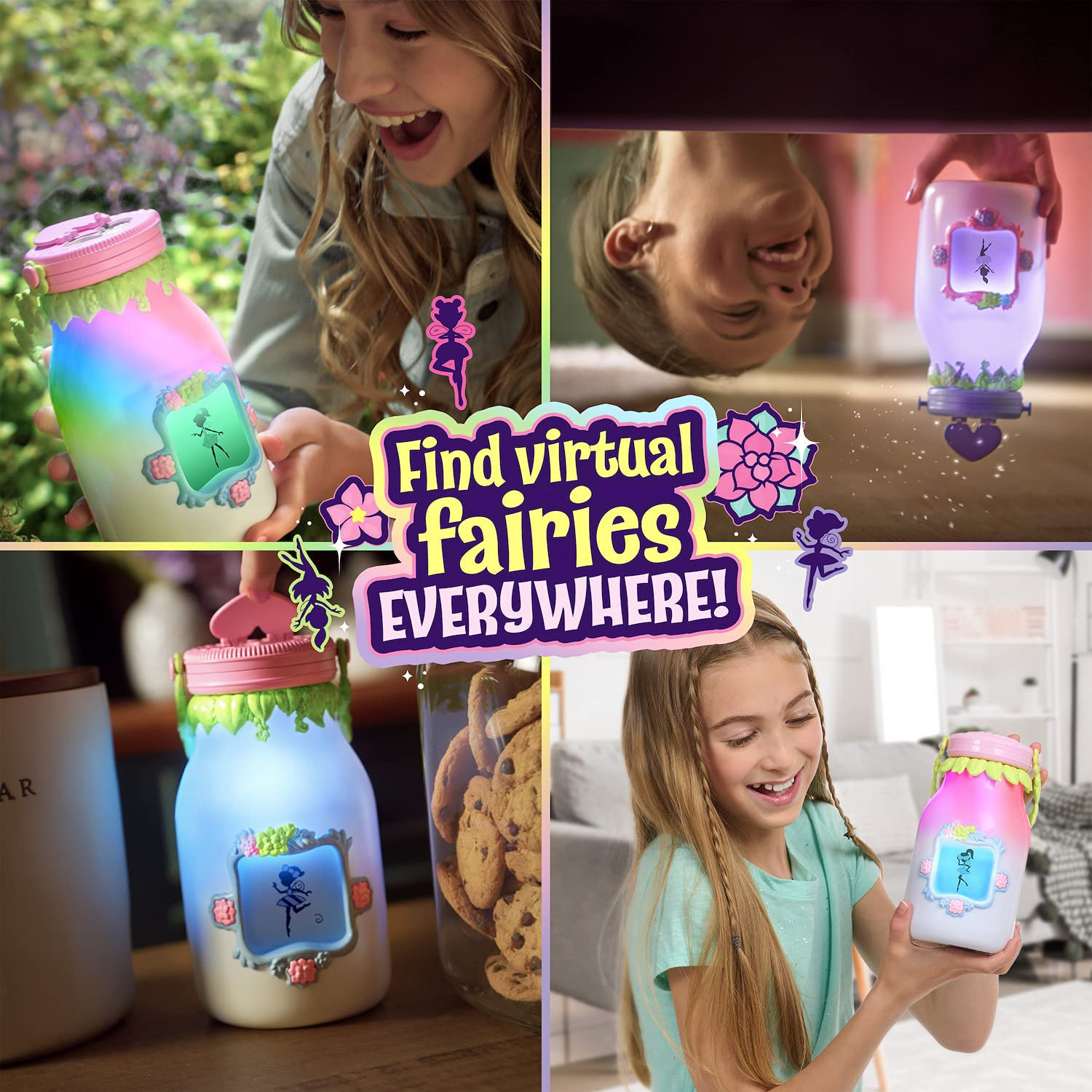 Wowwee Got2Glow Fairy Finder - Electronic Fairy Jar Catches Virtual Fairies - Got to Glow (Pink)