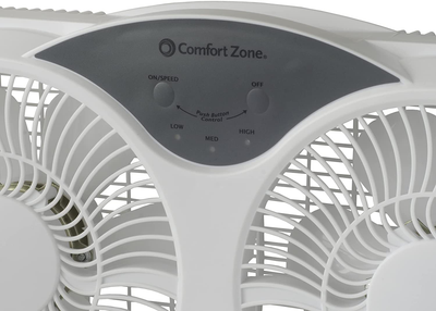 3-Speed 3-Function Expandable Reversible Twin Window Fan with Remote Control, Removable Cover