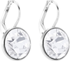 Swarovski Authentic Bella Rhodium Plated Charming White Pierced Mini Earrings