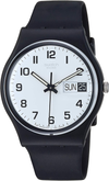 Swatch Women'S None Quartz Silicone Strap, Black, 19 Casual Watch (Model: GB743)