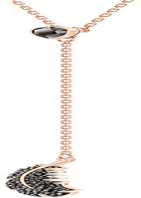 SWAROVSKI Crystal Naughty Lariat Necklace, Rose Gold-Tone