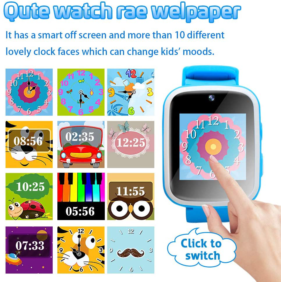 Yehtta Kids Smart Watch Toys for 3-8 Year Old Boys Toddler Watch HD Dual Camera Watch for Kids All in One Birthday Gifts for 6-10 Years Old Boys Blue Kids Watch Christmas Toys for Kids