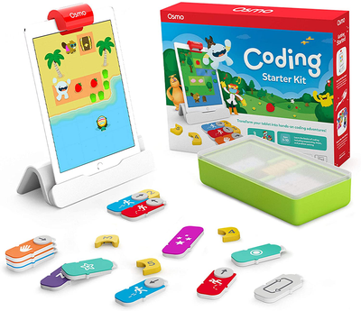 Osmo - Coding Starter Kit for Ipad - 3 Educational Learning Games - Ages 5-10+ - Learn to Code, Coding Basics & Coding Puzzles - STEM Toy (Osmo Ipad Base Included)