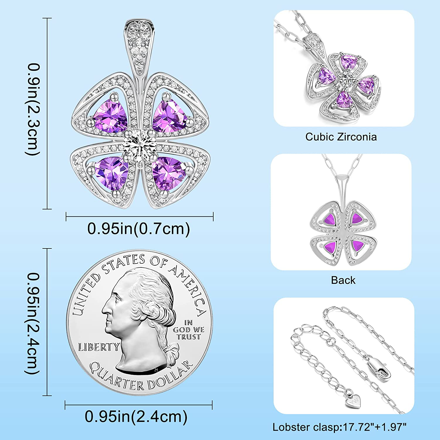 IVWVI Necklaces for Women Birthstone Pendant ,Christmas Gifts for Women ,Jewelry Gifts for Women Best Gift on Mother'S Day/Valentines Day/Birthday/Anniversary/Christmas