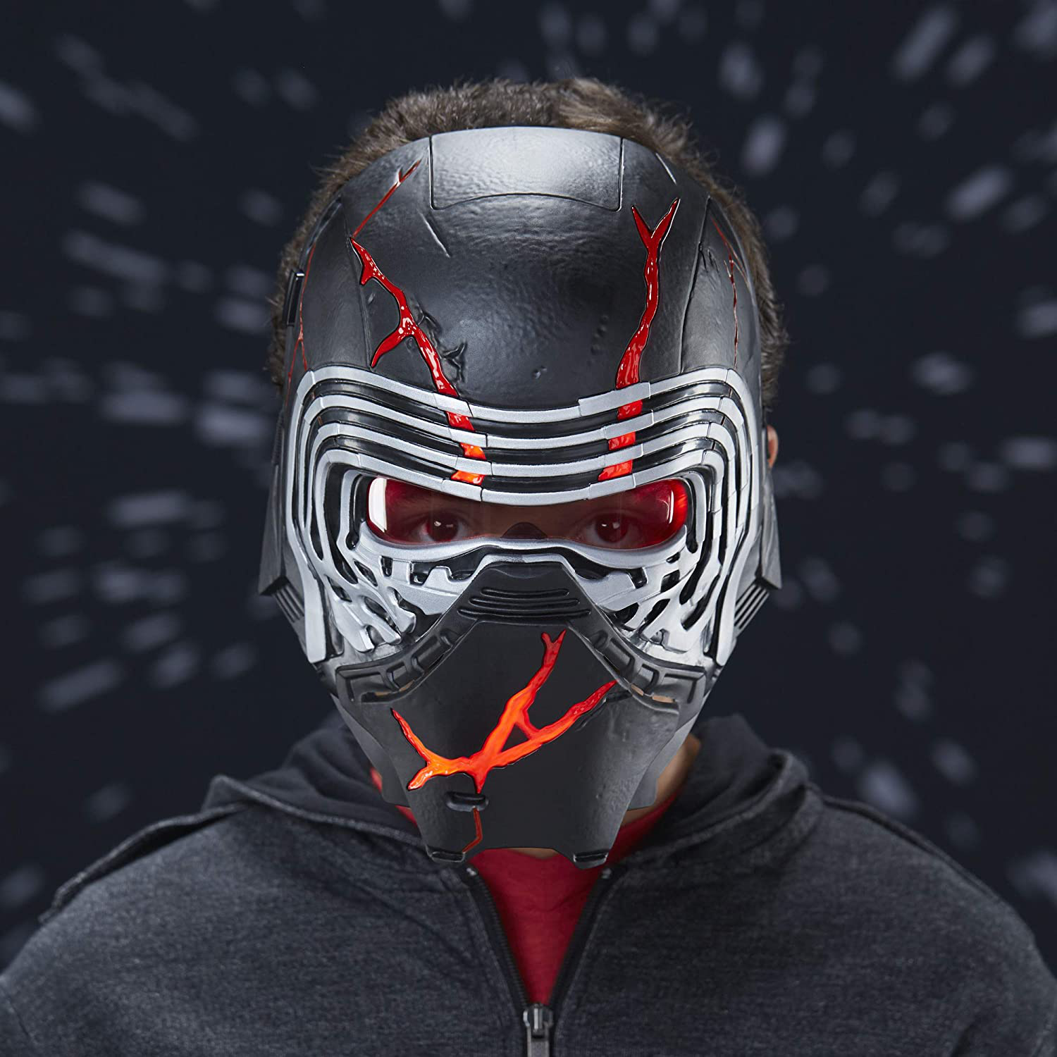 STAR WARS: the Rise of Skywalker Supreme Leader Kylo Ren Force Rage Electronic Mask for Kids Role-Play & Costume Dress Up, Brown