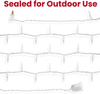 Prextex 100-Count White Christmas Lights with White Wire, String Lights for Holiday Decorations, Christmas Tree Lights, Holiday Party, Wedding, Xmas, Home, Indoor & Outdoor Use (18 Ft Long)