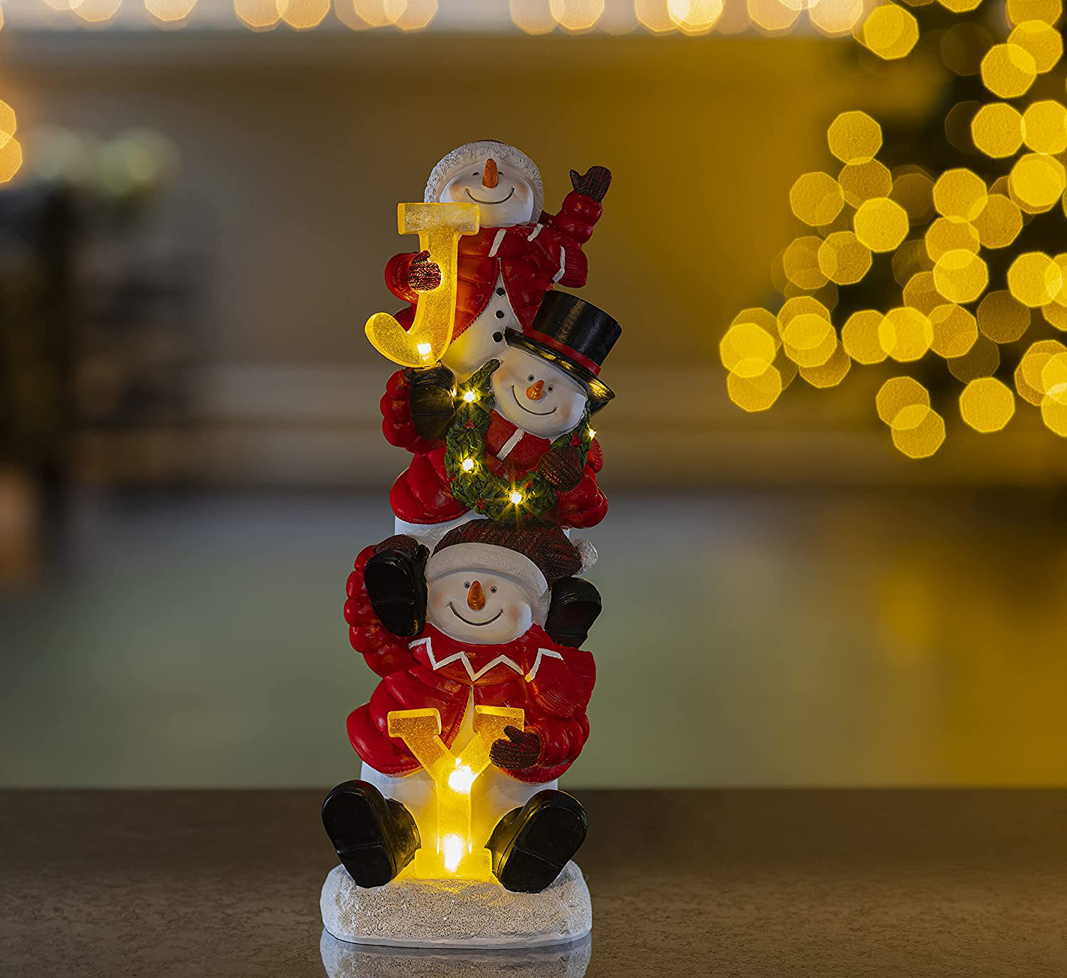 VP Home ‘Joy’ Christmas Snowman Trio LED Holiday Light