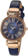 Anne Klein Women'S Easy-To-Read Leather Strap Watch, AK/2156