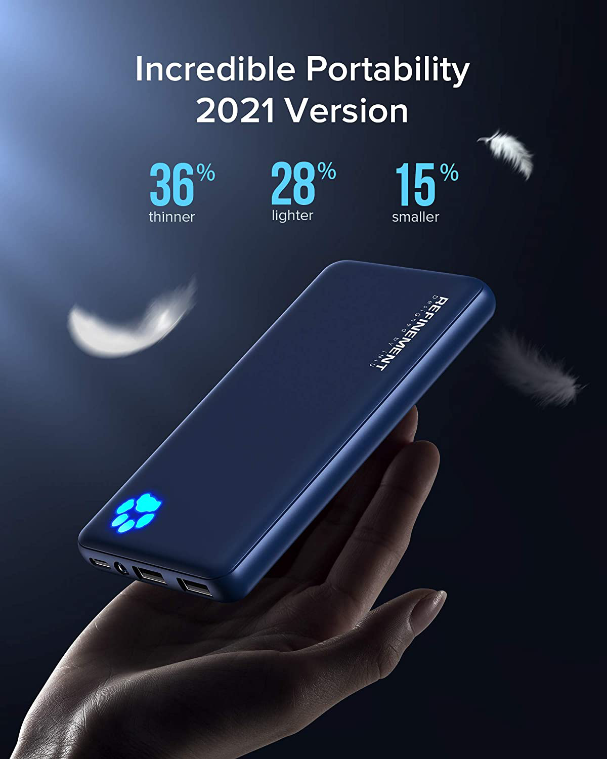 INIU Portable Charger, USB C Slimmest & Lightest Triple 3A High-Speed 10000Mah Power Bank, Flashlight Battery Pack Compatible with Iphone 13 12 11 X plus Samsung S20 Google LG Ipad Etc. [2021 Version]