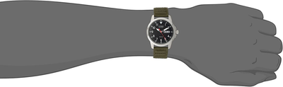 Citizen Eco-Drive Garrisonquartz Unisex Watch, Stainless Steel with Nylon Strap, Field Watch, Green (Model: BM8180-03E)