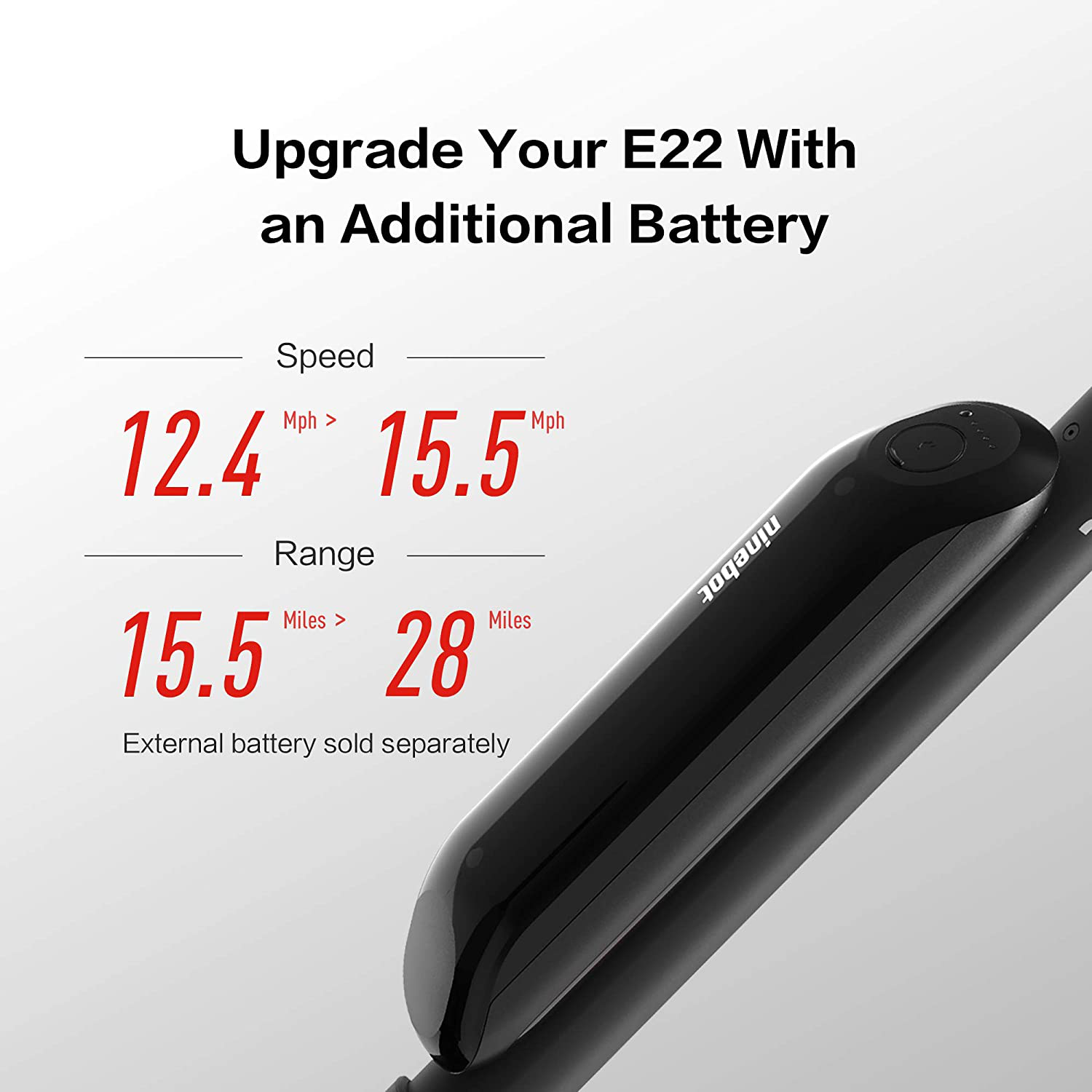 Segway Ninebot E22 E45 Electric Kick Scooter, Upgraded Motor Power, 9-Inch Dual Density Tires, Lightweight and Foldable