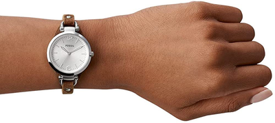 Fossil Women'S Georgia Quartz Stainless Steel and Leather Casual Watch