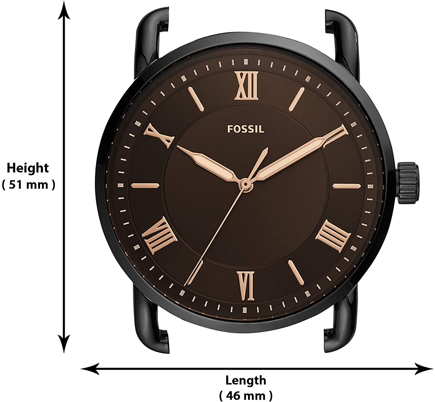 Fossil Men'S Copeland Stainless Steel Quartz Watch with Leather Strap