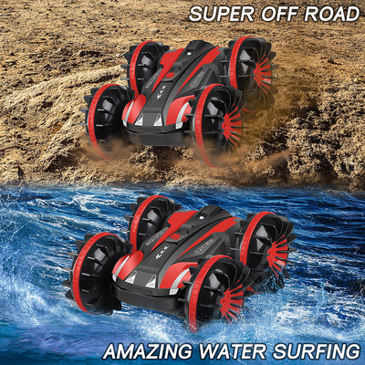 YEZI Amphibious RC Car for Kids Toys for 6-12 Year Old Boy 2.4 Ghz Remote Control Boat Waterproof RC Monster Truck Stunt Car 4WD Remote Control Vehicle Teen Adult Gift All Terrain Water Beach Pool Toy