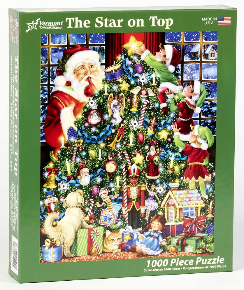 Vermont Christmas Company the Star on Top Christmas Jigsaw Puzzle 1000 Piece