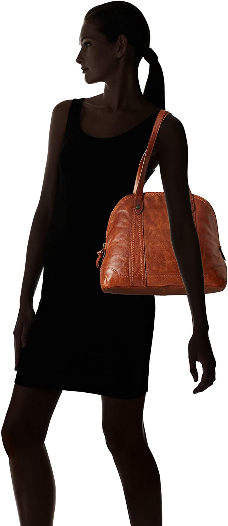 Frye Melissa Leather Domed Zip Satchel