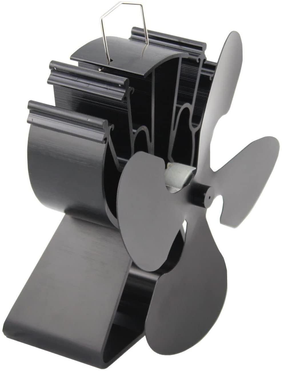 4-Blade Heat Powered Stove Fan for Wood / Log Burner/Fireplace Increases 80% More Warm Air than 2 Blade Fan