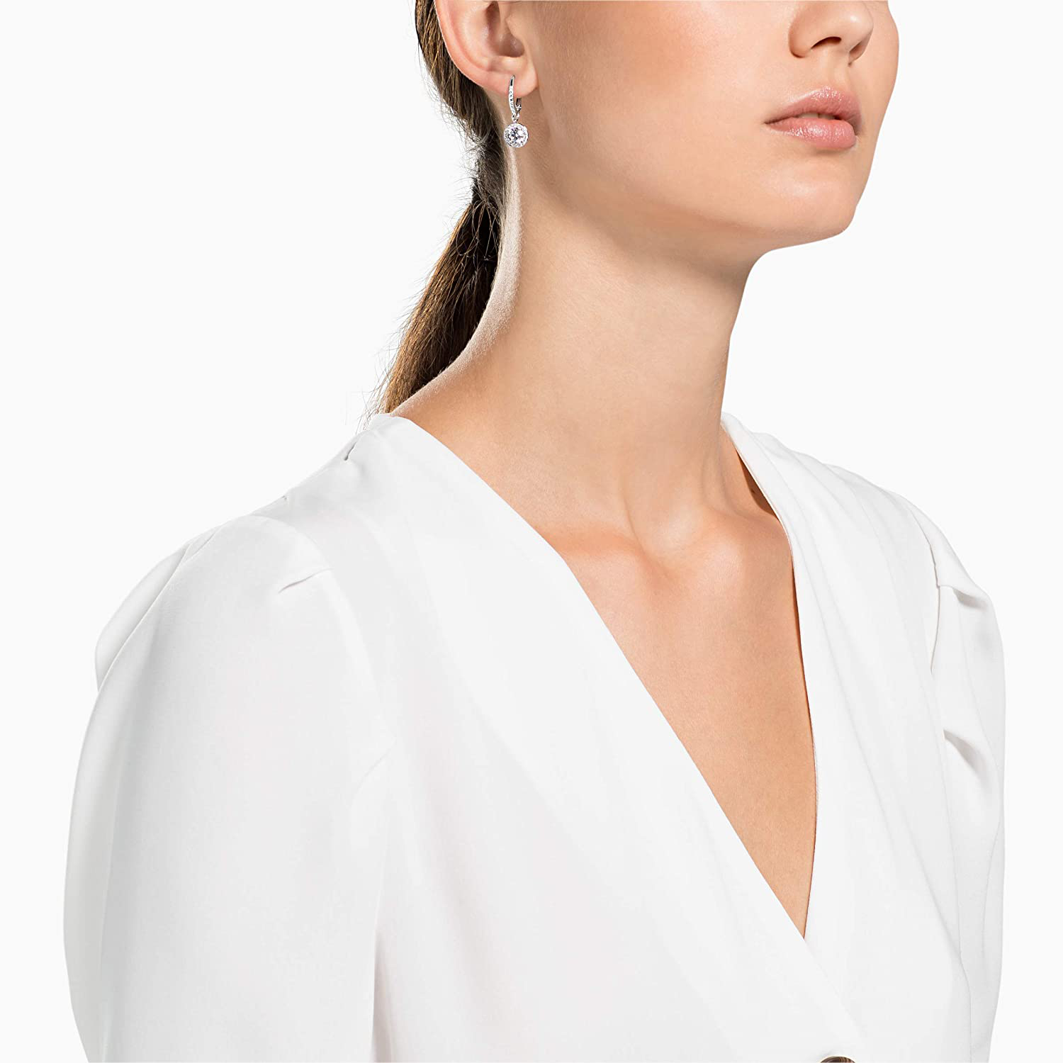 SWAROVSKI Women'S Angelic Crystal Jewelry Collection, Rhodium Tone Finish