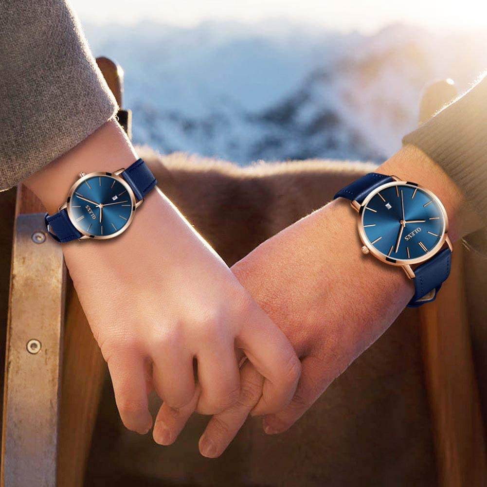 OLEVS Women Wrist Watches Ultra Thin 6.5Mm Minimalist Dress Fashion Quartz Waterproof Date Day Leather Strap Slim Watches for Ladies