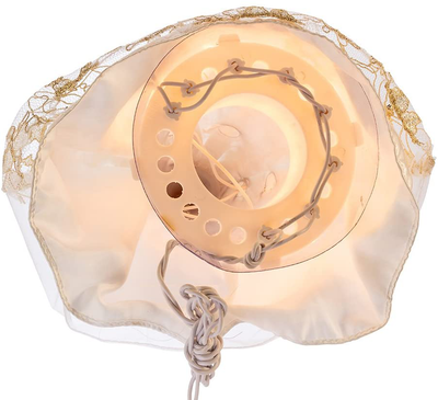 Kurt Adler UL 10-Light 12" Ivory and Gold Angel Treetop
