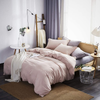Dreaming Wapiti, 100% Washed Microfiber 3Pcs Bedding Duvet Cover Set,Solid Color-Soft and Breathable with Zipper Closure & Corner Ties (Pink Mocha,Queen), 3 Peices