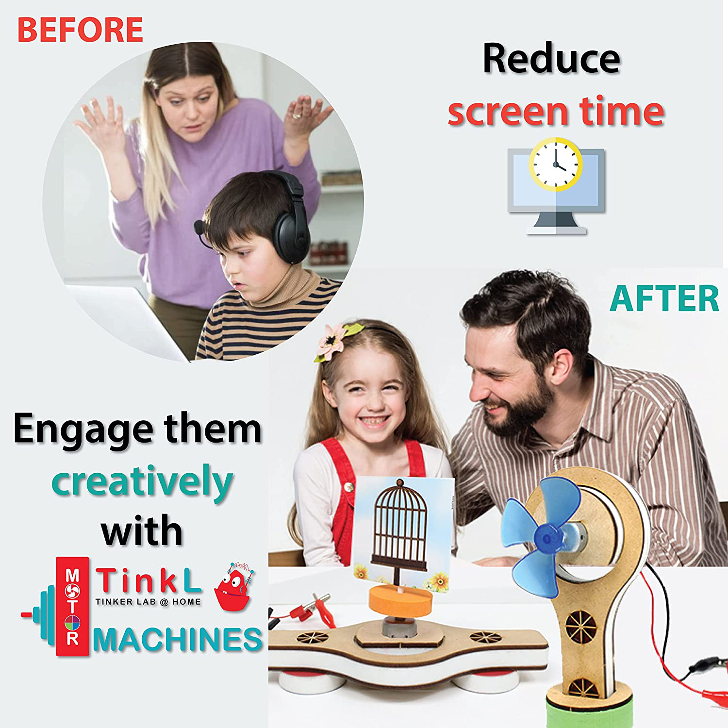 Butterflyedufields Electric Motor Kit - 20+ Science Experiments Electronics Kit for Kids - DIY STEM Educational Learning Science Toys for 5 6 7 8 9 10 Years Old Boys and Girls