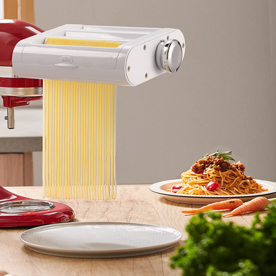 Antree Pasta Maker Attachment 3 in 1 Set for Kitchenaid Stand Mixers Included Pasta Sheet Roller, Spaghetti Cutter, Fettuccine Cutter Maker Accessories and Cleaning Brush