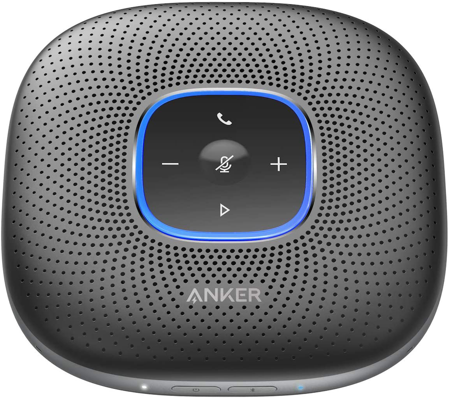 Anker Powerconf Bluetooth Speakerphone, 6 Mics, Enhanced Voice Pickup, 24H Call Time, Bluetooth 5, USB C, Zoom Certified Bluetooth Conference Speaker, Compatible with Leading Platforms for Home Office