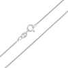 KISPER Silver Box Chain Necklace – Thin, Dainty, 925 Sterling Silver Jewelry for Women & Men with Spring Ring Clasp – Made in Italy
