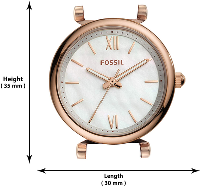 Fossil Women'S Carlie Mini Stainless Steel and Leather Quartz Watch