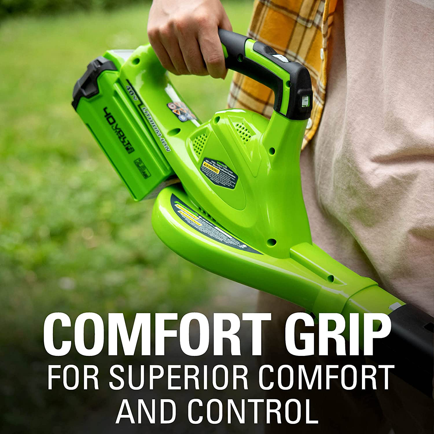 Greenworks 40V (150 MPH) Cordless Leaf Blower, 2.0Ah Battery and Charger Included 24252